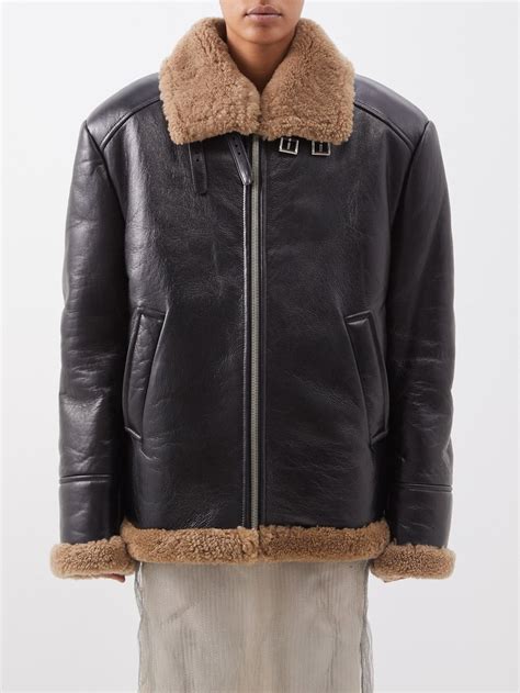 prada vintage shearling coat|Black Vintage.